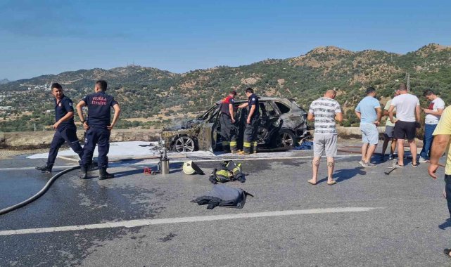 Mu La N N Bodrum Il Esinde Bir Otomobilde Kan Yang N Yol Kenar Na S